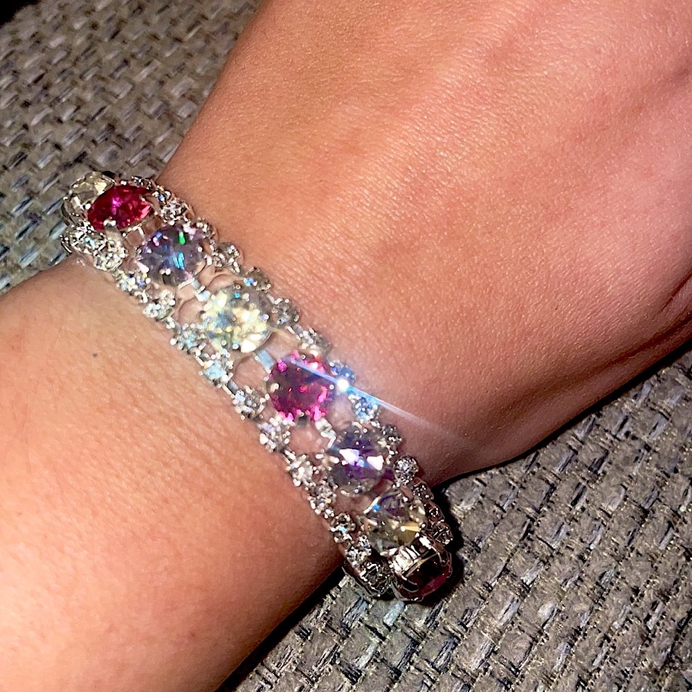 Sterling Silver Swarovski Halo Jewelry Set - Picture 14 of 15
